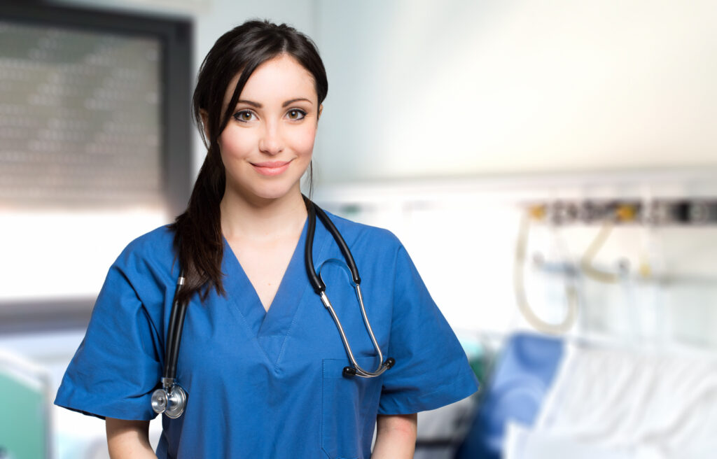 Smiling female doctor portrait